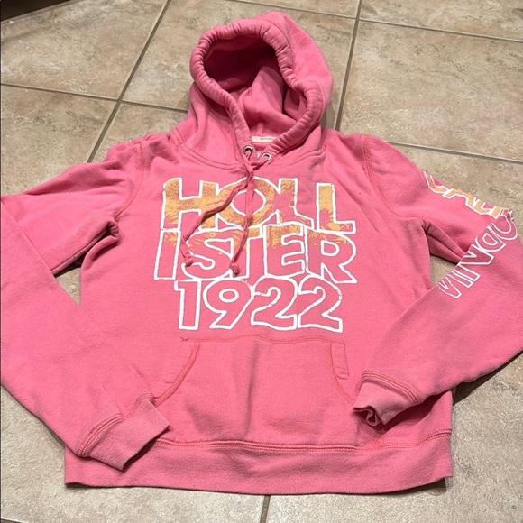 Hollister Pink Long Sleeve Hooded Sweatshirt - Picture 1 of 2
